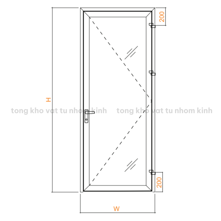 CỬA ĐI MỞ NGOÀI HỆ 55