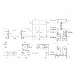 CỬA ĐI LÙA 2 RAY HỆ 120