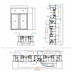 CỬA SỔ 2 CÁNH MỞ QUAY NGOÀI HỆ 55