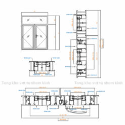 CỬA SỔ 2 CÁNH MỞ NGOÀI HỆ 55 CÓ FIX (NỐI KHUNG)